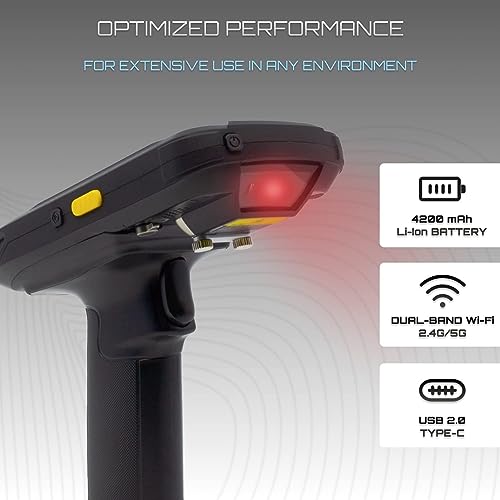 Chainway C6000 Wireless Pistol Grip Barcode Scanner Handheld | SE4710 2D/1D/QR Code Reader, Keyboard, WiFi, Bluetooth | for Inventory Scanning (Build Your Own)