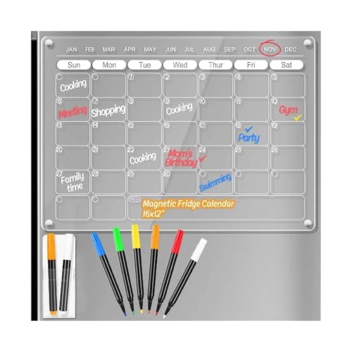 Magnetic Fridge Calendar Weekly Planner Monthly Dry Erase Board(Calendar)