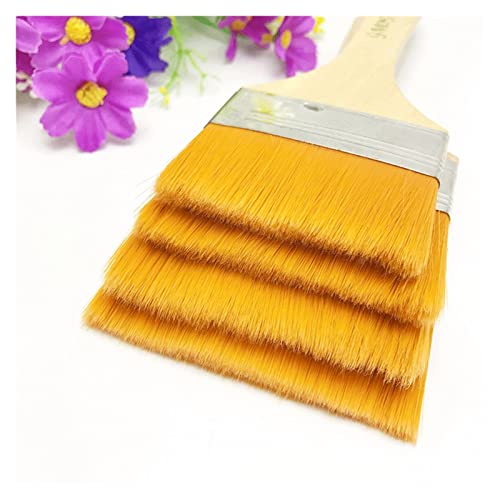 GGGUOJINN Nylon Plate Brush Brush Brush Barbecue Brush Painting Lacquer Wood Handle Brush Art Brush Brush (Color : A, Size : 8.0cm) (A 7.0cm)