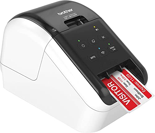 Brother QL-810W Ultra-Fast Label Printer Built-in Wireless Networking, Durable Automatic Cutter, Print Black/Red Labels up to 110 Per Minute, up to 2.4" Wide, 300 x 600 dpi, CBMOUN Extension_Cable