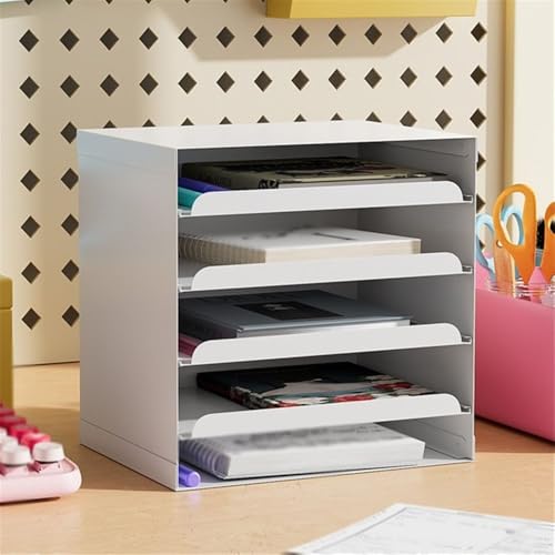 Paper Organizer Storage for Workspace Organizers 5 Tier Letter Tray Desk File Organization Convenient(White)