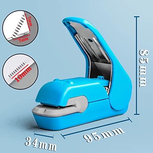 OEKFVCHVZ Staple Free Stapler Time Saving Effortless Needle Handhled Mini Portable with Staples Remover