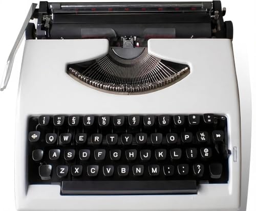 Vintage Manual Typewriter, Portable Machine with Ribbon for Writing