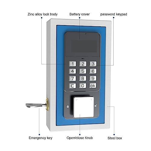 HGIYA Key Lock Box Safe Storage Waterproof Organizer Secret Cabinet Outdoor,Wall Mount,App Remote Password Security Code No Home