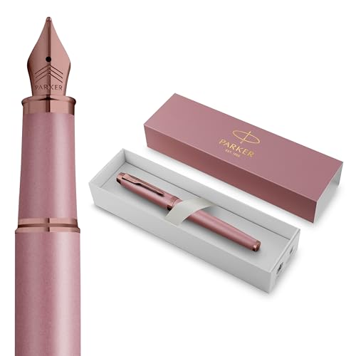 Parker IM Fountain Pen | Finishing Touch Collection | Mauve Finish | Fine Nib | Blue Ink | Gift Box