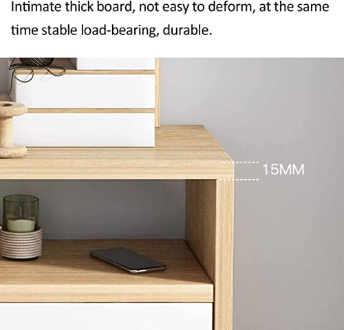 UINGBPXT Bookcase Desktop Bookshelf with Drawer Storage Cabinet Small Bookcase Multifunctional Desktop Display Shelf Rack for Home and Office High Capacity, 100cm