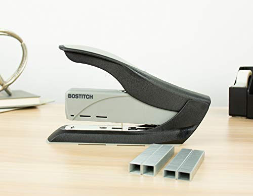 Bostitch Office 60 Sheet Heavy Duty Stapler - Two Fingers, No Effort, Spring Powered Stapler - Gray (1200)