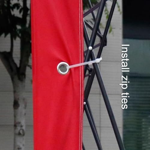 zktoermn Portable Pop Up Display Stand, Collapsible Trade Show Booth, for Exhibit, Conference, Weddings, Party, with Carrying Bag(305x230 cm)
