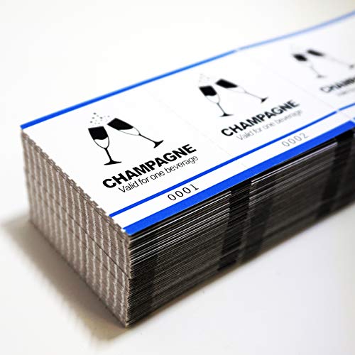 Drink Tickets - Fast & Affordable Champagne Tickets by MyZone Printing (Blue, 2500)