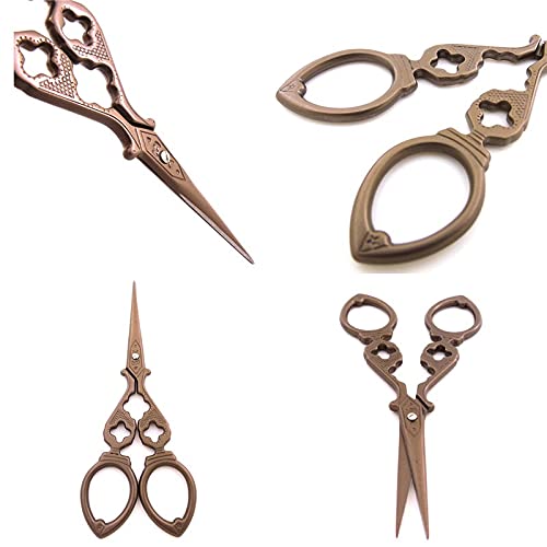 DSWMY Craft Scissors, Craft Scissors for Metal Embroidery Sewing Professional Small Gold Fabric Cloth Cutter