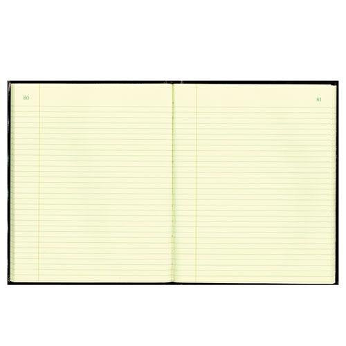 Rediform 56211 Texhide Accounting Book, Black/Burgundy, 150 Green Pages, 10 3/8 x 8 3/8