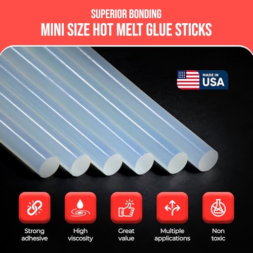 GlueSticksDirect Mini Size Hot Melt Glue Sticks for Glue Gun - Bulk 4in Pastel Violet - Great for Art Craft Repairs - 5/16" X 4" (Approx 565 Sticks, 5lbs Pack) - Made in USA