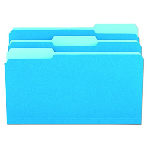 Universal One Bright Top Tab Classification Folder, Blue/Light Blue (10521)