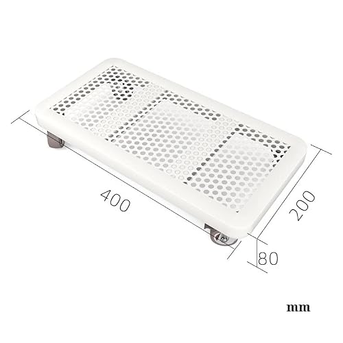 VHDY85KA Office Mobile PC Tower Stand, Rolling CPU Stand for Under Desk, Floor CPU Holder Stand Cart with Lockable Wheels, for Home, Office Accessories(White,400mm*200mm)