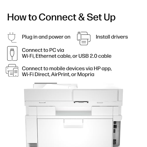 HP Color LaserJet Pro MFP 4301fdw Wireless All-in-One Color Laser Printer, Scanner, Copier, Fax, Best-for-Office