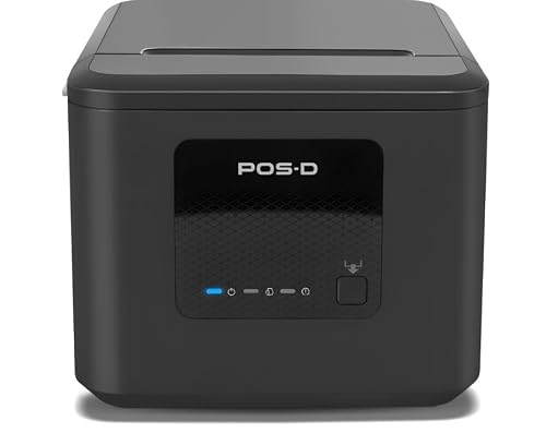 POS-D Basic 230 Style Receipt Thermal Printer, 230mm/sec, 80x80mm Paper Roll, USB/LAN/Serial, Autocutter, 1.5 Million Cuts,Emulation ESC/POS, 3 Year Warranty, Small, Black