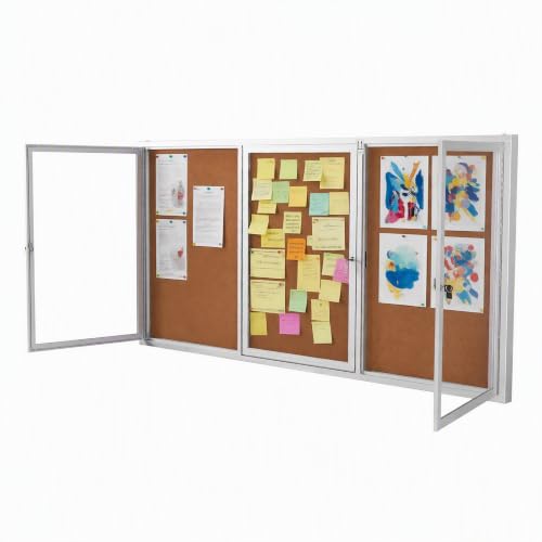 Weatherproof Enclosed Bulletin Board with Aluminum Frame and Glass Locking