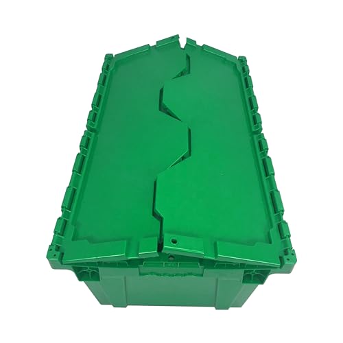 UBOXES UOFFICE Storage Packing Crates, 5 Pack Green Totes 27" x 17" x 12", Plastic Storage Crates, Green Crates, Crates For Packing & Storage, Moving Storage Crates, Plastic Crates With Lids