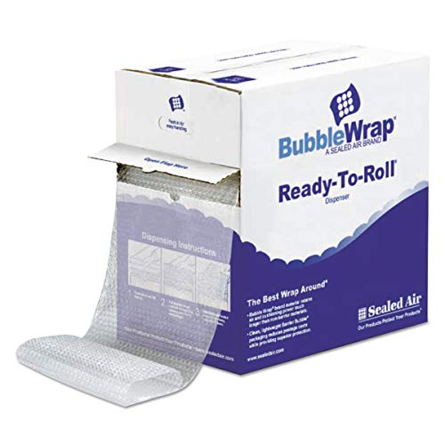 Sealed Air - 88655 Genuine Bubble Wrap Brand Dispensor Carton, 12"x175', 3/16" Bubbles, 12" Perferations, Superior Long Lasting Cushioning Protection, Barrier Bubble layer, Clear