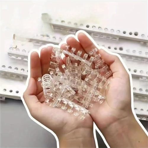 A5 ring binder Ring Binder Mechanism 50 Pieces 5 Binding Spines Snap Rings Plastic Round Comb Office Supply