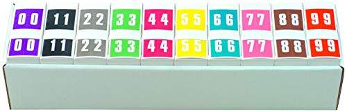 Doctor Stuff - File Folder Labels, Complete Set of Numbers 0-9, IFC CL3300 Match System #3 - AFNM Series Chart Stickers, 1-7/8" x 1-7/8", 1 Each of 10 Rolls, 500/Roll