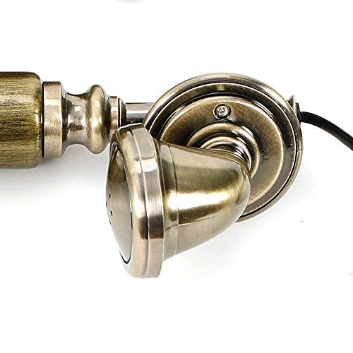 TSMBIKE Retro Old Fashioned Telephone Telephone Rotary Dial Telephones Retro Landline Desk Telephone,Corded Phone for Home and Decor Rotary Dial Home Phone (Brass