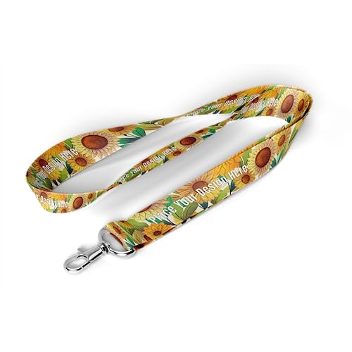 300 Pieces Custom Design Breakaway Lanyards Personalized Polyester Neck Straps with Logo, Text, Name for Office, Company, School, Event (With Design, 300)