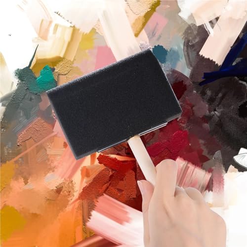 Foam Paintbrushes 24Pcs 4 Inch Foam Paint Brushes Bevel Edge with Wood Handle Sponge Brush