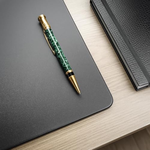 Dacasso Classic Black Leather 30" x 19" Desk Mat Without Rails