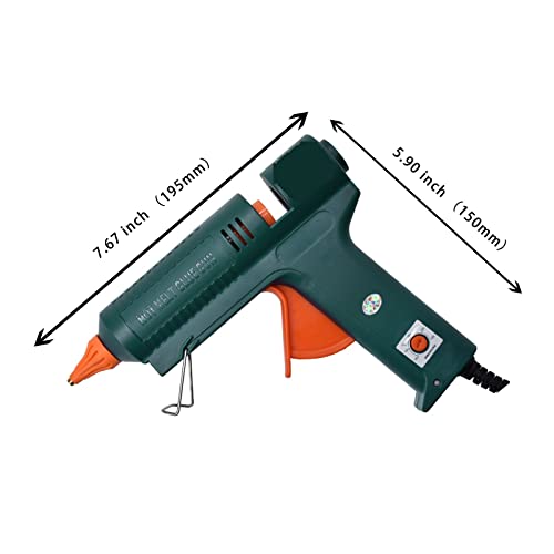 LIBODD Hot Glue Gun 150W Hot Melt Glue Gun Temperature Adjustment 140~220 Degrees Celsius Replaceable Nozzle Use 11mm Glue Stick for Repair Tool DIY for DIY Arts, Crafts and Quick Repairs(Set-7)