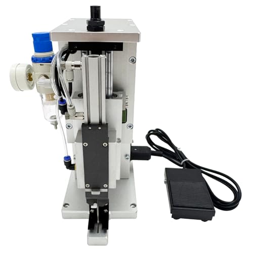 EQCOTTWEA Pneumatic Glue Nail Machine Hang Tag Socks Staple Labeling Machine for Garments & Socks Automatic Label Attacher 5-45mm Single Needle for Clothing, Textiles & Accessories 110-220V