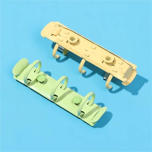 10pcs Metal Spiral Rings Mini 3 Holes Loose Leaf Binder Clips for Notebooks