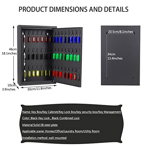 key storage cabinet, Wall Mount Home Indoor Wall-Mounted Key Cabinet