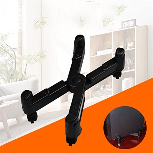 ZTHYSHXA CPU Holder Stand CPU Stand Thickened X-Type Pc Cooling Pulley Host Tower Bracket Heavy-Duty Pc Host Chassis Holder can Freely Adjust whe Width with Wheels Computer Tower Stand(Color:Black)