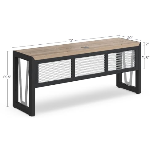 NBF Credenza Office Furniture, 72" W Office Workstation, Gray