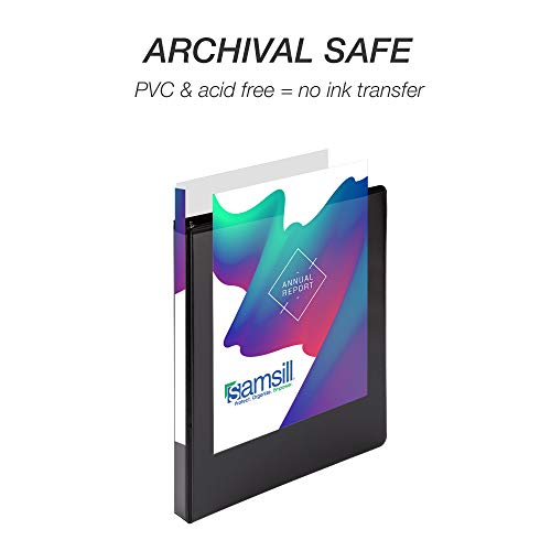 Samsill Durable 0.5 Inch Binder, Customizable Clear View Cover, Black, 24 Pack, Each Holds 125 Pages, Pallet of 768 Binders in 32 Cartons