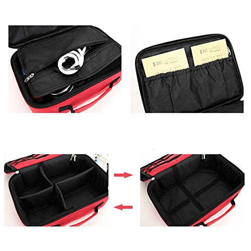YUSIWOAL First Aid Kit Bag with Labelled Compartments, Portable Handle Empty Emergency First Aid Bag for Hiking, Backpacking, Camping, Travel, Car and Cycling(Camouflage)