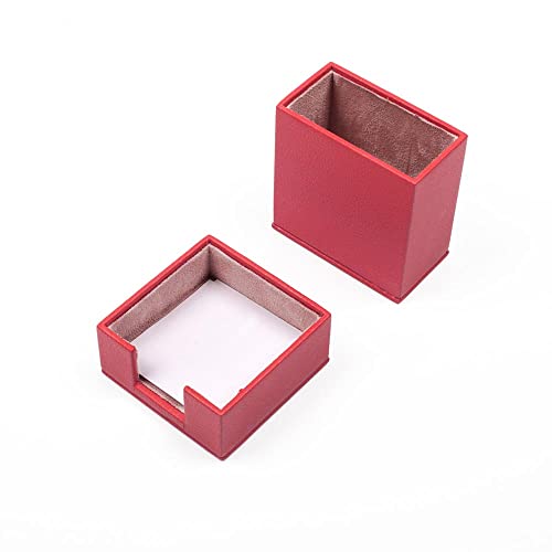 MOOGCO Red Leather Desk Set - Desk Pad - Note Paper Holder -Pen Holder - Leather Coaster -Desk Accessories- Desk Organizer - Office Desk Accessories - Desktop Storage,RED (10PCS-DOUBLETRAY)