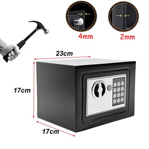 TBLOTYD Box with Keys, Waterproof Wall Mountedng Steel Safe Security Box 23 X 17 X 17Cm, for Home Office School Hotel Safe