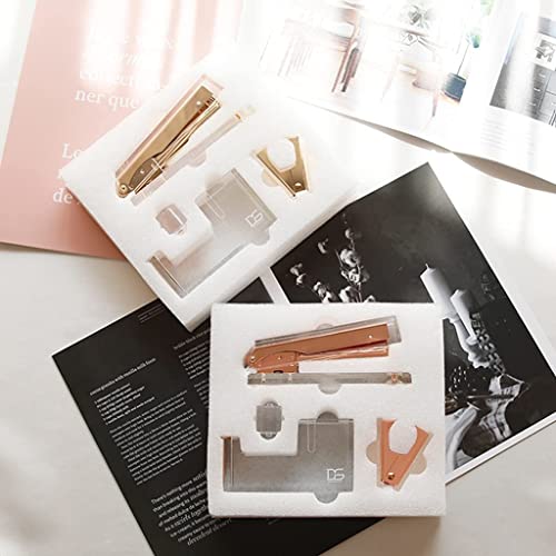 fhda Desk Staplers Acrylic Stapler Portable Transparent Office Desk Staplers Home School Binding Supplies Desktop Stapler Portable Desktop Staplers Home Office Supplies