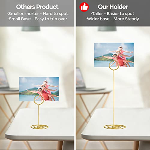 YDBMY Table Number Holders 10Pcs - 8.75 inch Place Card Holder Tall Table Number Stands for Wedding Party Graduation Reception Restaurant Home Centerpiece Decorations Office Memo (Gold)