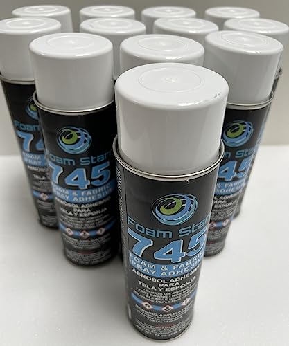 Foam Starr 745 Foam and Fabric Spray Glue Adhesive 12 oz. - 1 case/12 cans per case.