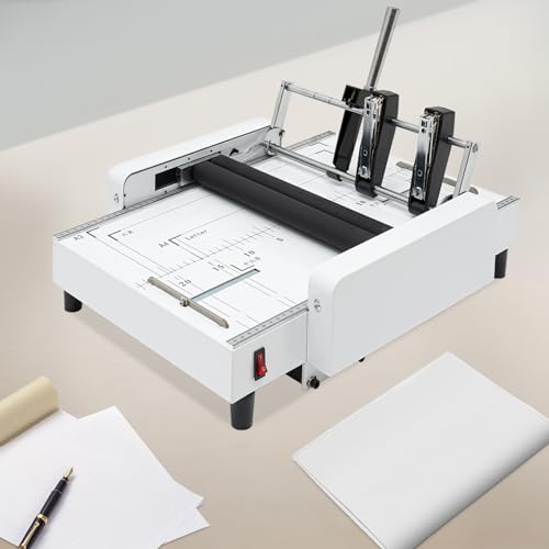 Florchest A3 Booklet Maker, Book Binding Folding Saddle Stitch, 5.8 * 8.2in-11.7 * 16.5in Format Range, Paper Folding Machine for Homes, Schools & Printing Stores
