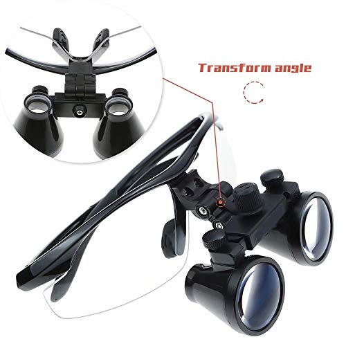 3.5X 420 Binocular Loupes Magnifier Glasses Blue + LED Head Light