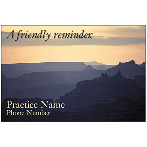 Appointment Reminder Postcards for Optometric & Optical. Customize Card Front and Back with Practice Information. 4"x6", Full-Color Front & Premium High Gloss UV Coating. Sturdy 16 Pt. Stock. (2500)