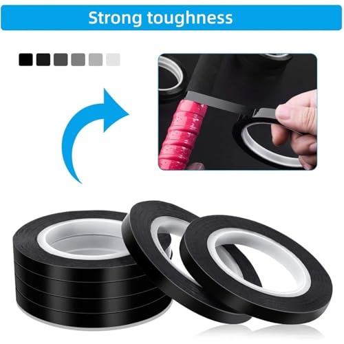 HongJP Whiteboard Tape 10roll Black Film High Temperature Resistant Shading Waterproof Tape Graphic Whiteboard Electrical Marking(25mmx50m)