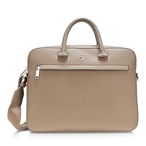 BOSS, Ray Soft Friendly Leather Brief Case, Garden Moss Green, One Size