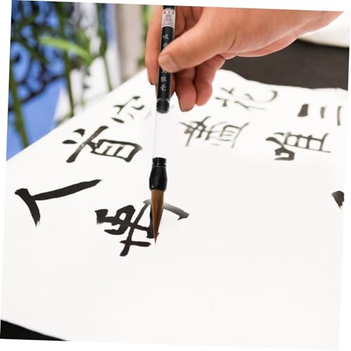 Chinese caligraphy brush, 3pcs Lang Hair Brush Regular Script Brushes Kanji Art Brushes Japanese Sumi-e Drawing Brush Student Calligraphy Pens Calligraphy Writing Brush Chinese Ink Brush Ink Brush Pen