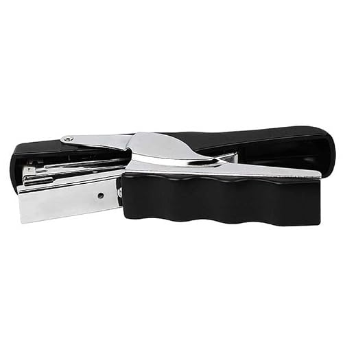 KLJUHGTR Clip-on Stapler Black for 20-Page Heavy Duty Desktop for Office