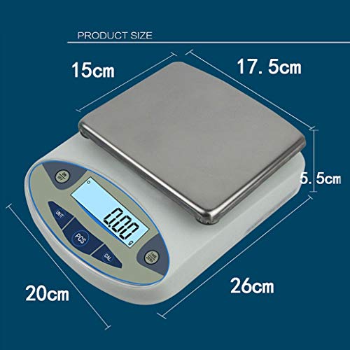 sdneNest Digital Scale LCD Stainless Steel Tare Function High Precision for Jewelry Laboratory Weighing Multifunctional 30kg/0.1g.10kg/0.1g